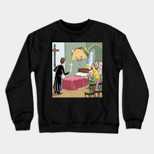 AI generated taco exorcism in church Crewneck Sweatshirt